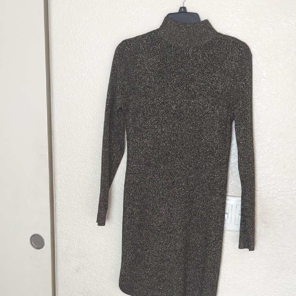 Tommy Hilfiger Gray Sheath Dress Mock Neck Long Sleeve